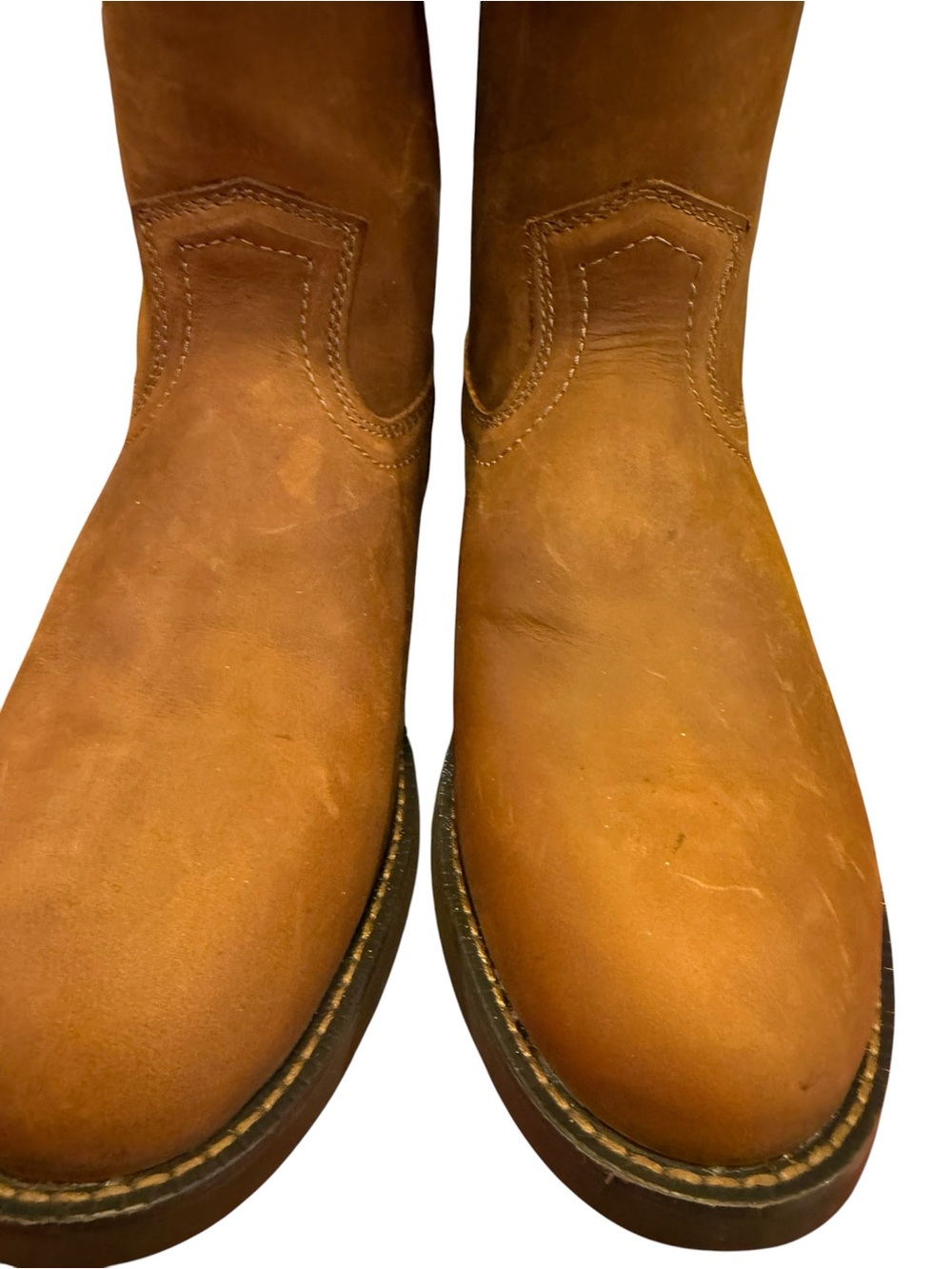 Justin Jeb Apache Cowhide Roper Boots Tan Style 3902 Men’s Size 10 D NWT $189.99 - Picture 6 of 14